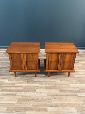 Pair of Mid-Century Modern Night Stands by American of Martinsville