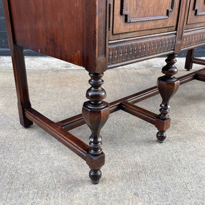 American Antique Sculpted Walnut Buffet Sideboard, c.1940’s