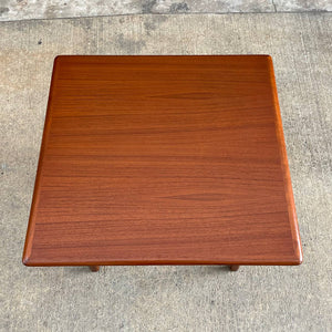 Mid-Century Danish Modern Teak & Cane Coffee Table by Trioh, c.1960’s