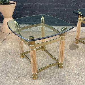 Pair of Italian Mid-Century Modern Brass Horn Style Side Tables, c.1970’s