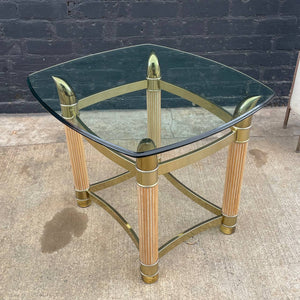 Pair of Italian Mid-Century Modern Brass Horn Style Side Tables, c.1970’s