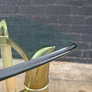 Pair of Italian Mid-Century Modern Brass Horn Style Side Tables, c.1970’s
