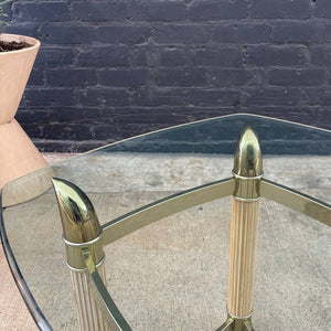 Pair of Italian Mid-Century Modern Brass Horn Style Side Tables, c.1970’s