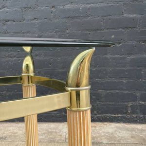 Pair of Italian Mid-Century Modern Brass Horn Style Side Tables, c.1970’s