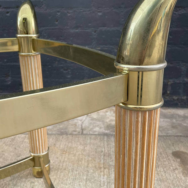 Pair of Italian Mid-Century Modern Brass Horn Style Side Tables, c.1970’s