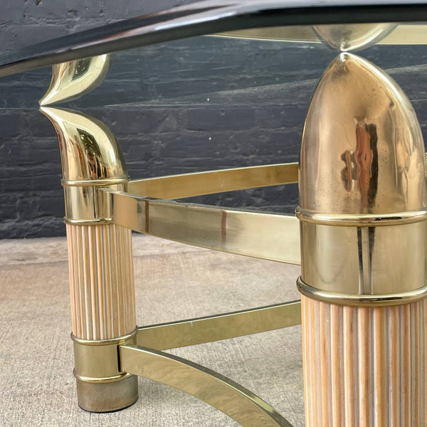 Italian Mid-Century Modern Brass Horn Style Coffee Table, c.1970’s