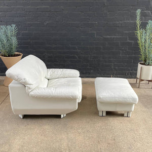 Italian Mid-Century Modern Leather Lounge Chair by Marco Zani, c.1970’s