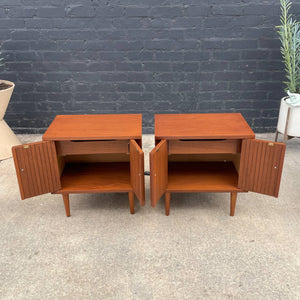 Pair of Mid-Century Modern Walnut Night Stands by Basic-Witz, c.1960’s