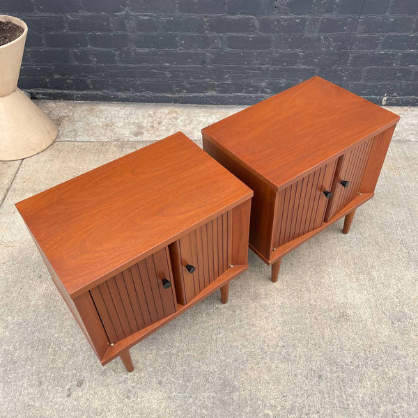 Pair of Mid-Century Modern Walnut Night Stands by Basic-Witz, c.1960’s