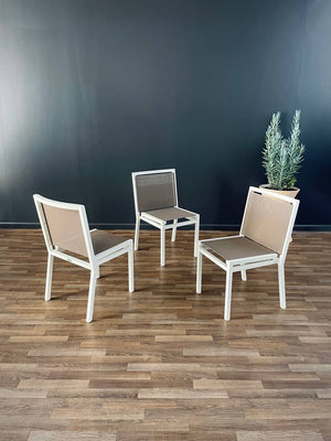 Set of 6 Aluminum Patio Chairs by Janus et Cie