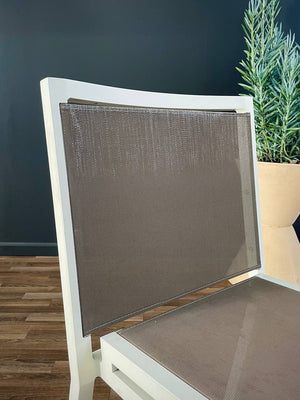 Set of 6 Aluminum Patio Chairs by Janus et Cie