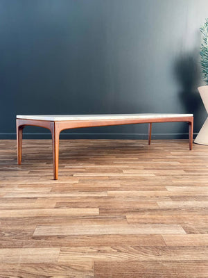 Mid-Century Modern Marble & Walnut Coffee Table by Lane, c.1960’s