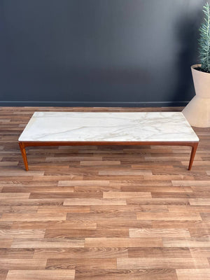 Mid-Century Modern Marble & Walnut Coffee Table by Lane, c.1960’s