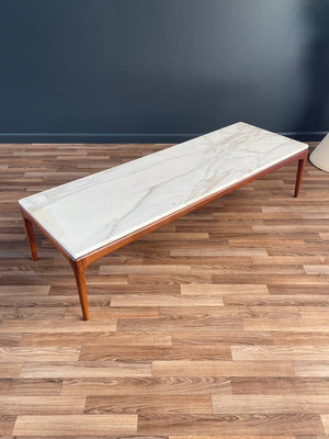 Mid-Century Modern Marble & Walnut Coffee Table by Lane, c.1960’s