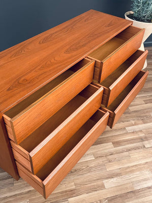 Vintage Danish Modern Teak 6-Drawer Dresser