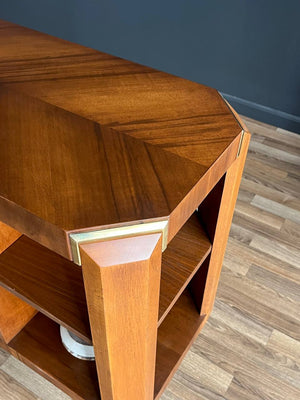Mid-Century Modern Walnut & Glass Bookshelf, c.1950’s
