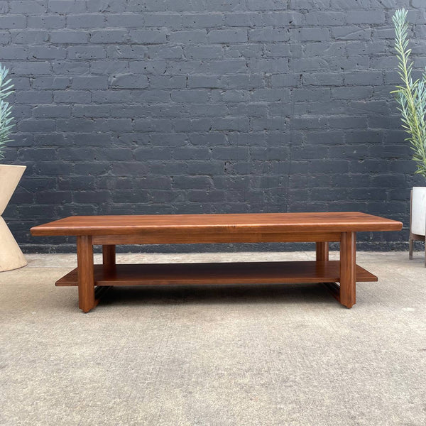 Mid-Century Modern Walnut Coffee Table w/ Magazine Shelf, c.1960’s