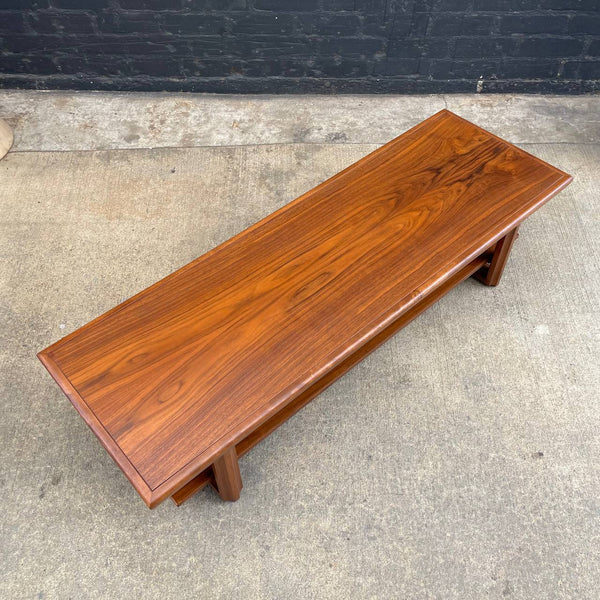 Mid-Century Modern Walnut Coffee Table w/ Magazine Shelf, c.1960’s