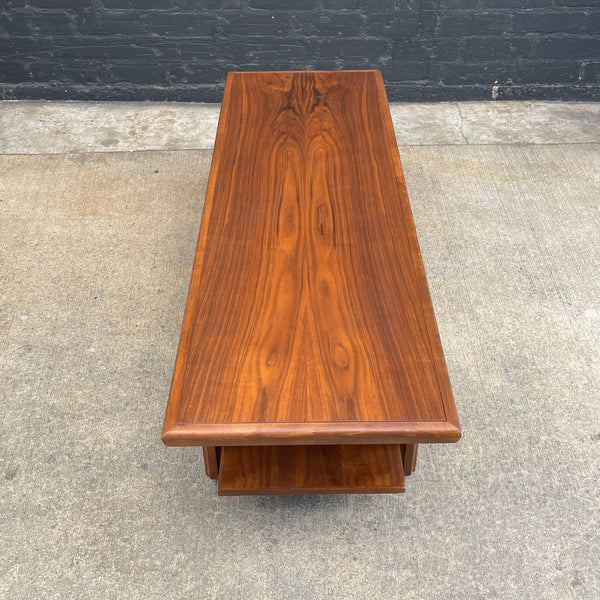 Mid-Century Modern Walnut Coffee Table w/ Magazine Shelf, c.1960’s