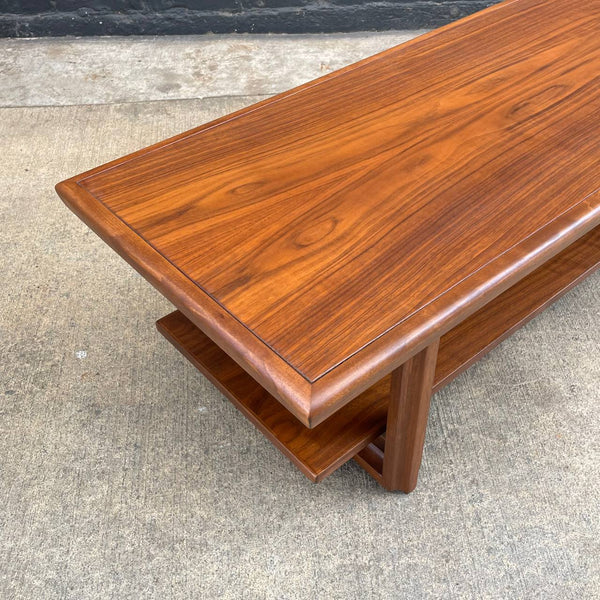 Mid-Century Modern Walnut Coffee Table w/ Magazine Shelf, c.1960’s