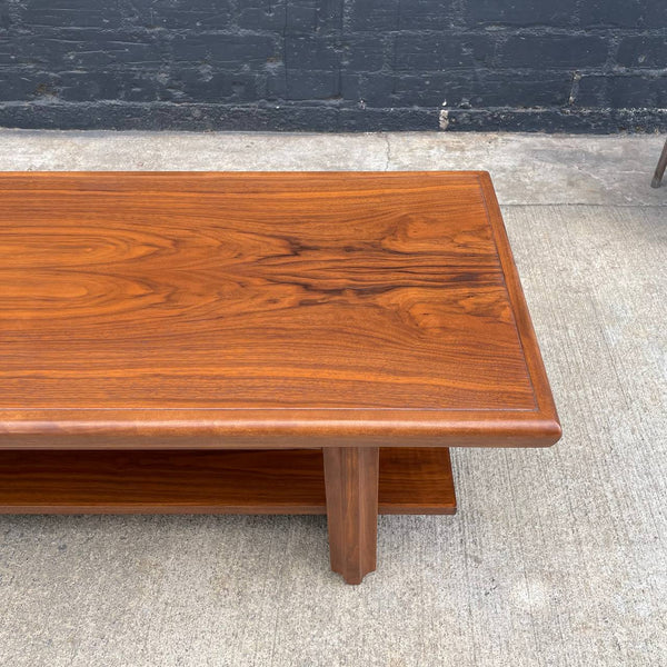 Mid-Century Modern Walnut Coffee Table w/ Magazine Shelf, c.1960’s