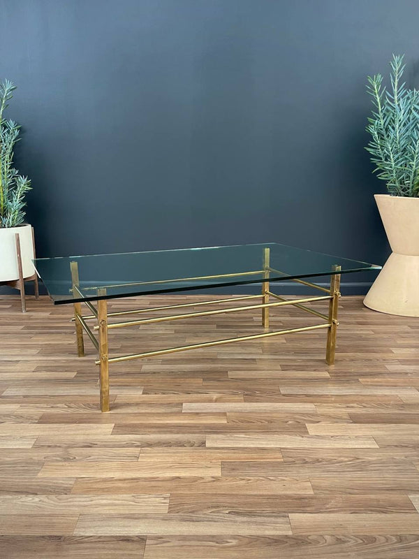 Mid-Century Modern Brass & Glass Coffee Table, c.1960’s