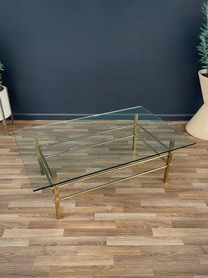 Mid-Century Modern Brass & Glass Coffee Table, c.1960’s