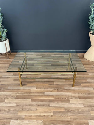 Mid-Century Modern Brass & Glass Coffee Table, c.1960’s