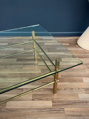 Mid-Century Modern Brass & Glass Coffee Table, c.1960’s