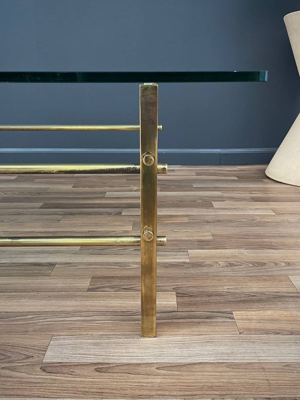 Mid-Century Modern Brass & Glass Coffee Table, c.1960’s