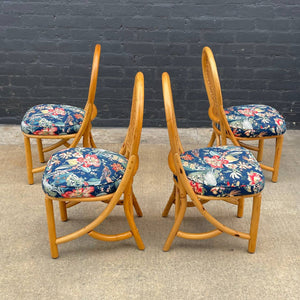 Set of 8 Vintage Bamboo Rattan Wicker Dining Chairs, c.1960’s