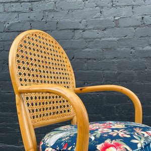 Set of 8 Vintage Bamboo Rattan Wicker Dining Chairs, c.1960’s