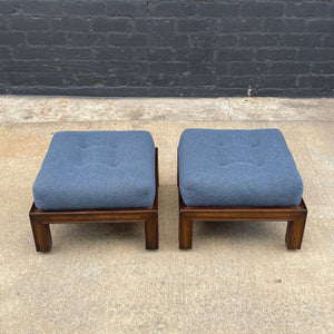 Pair of Mid-Century Modern Stools Ottomans, c.1960’s