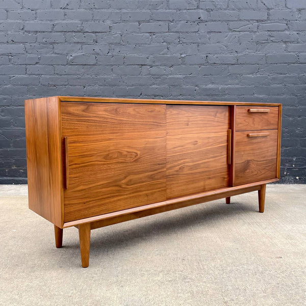 Contemporary Modern Walnut Credenza