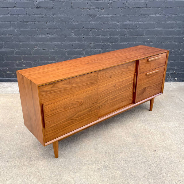 Contemporary Modern Walnut Credenza