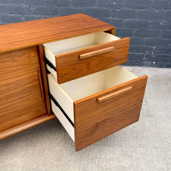 Contemporary Modern Walnut Credenza