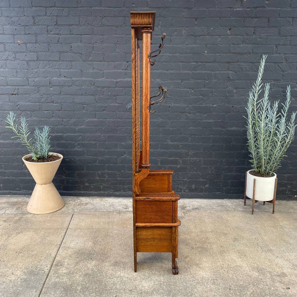 Antique Oak Dressing Mirror Stand with Claw Feet, c.1960’s