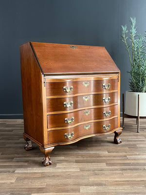 Antique Mahogany Drop-Down Desk with Claw Feet, c.1950’s