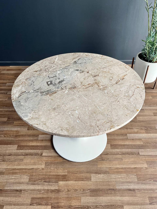 Vintage Tulip Style Dining Table with Marble Top