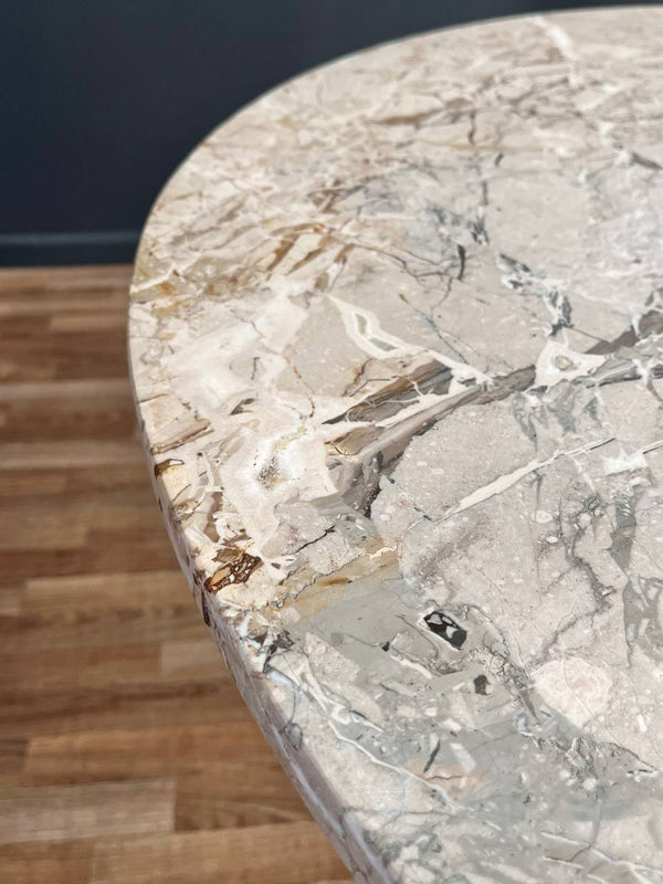 Vintage Tulip Style Dining Table with Marble Top
