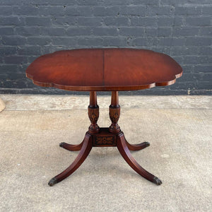 American Antique Federal Style Mahogany Carved Expanding Table, c.1950’s