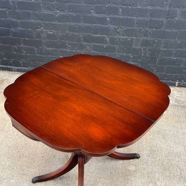 American Antique Federal Style Mahogany Carved Expanding Table, c.1950’s