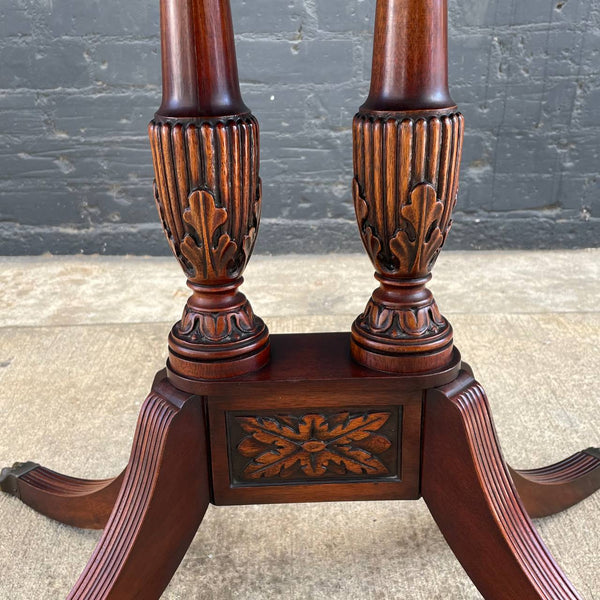 American Antique Federal Style Mahogany Carved Expanding Table, c.1950’s