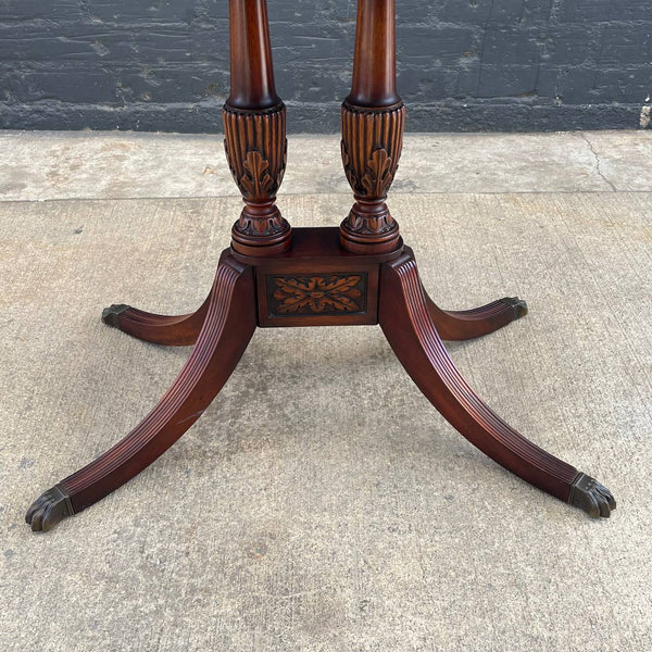 American Antique Federal Style Mahogany Carved Expanding Table, c.1950’s