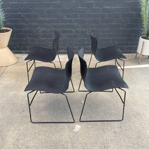 Original Vintage Mid-Century Modern Knoll Stacking Chairs, c.1970’s