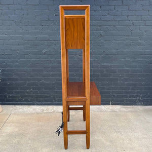Contemporary Modern Walnut Free Standing Bookshelf Storage Unit
