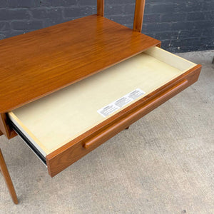 Contemporary Modern Walnut Free Standing Bookshelf Storage Unit
