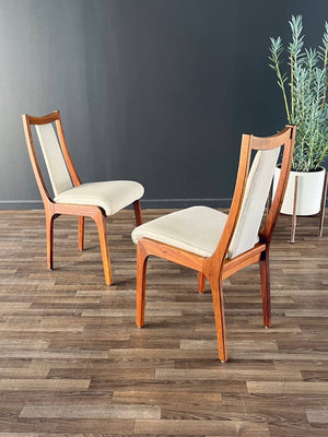 Set of 4 Mid-Century Modern Sculpted Walnut Dining Chairs, c.1960’s