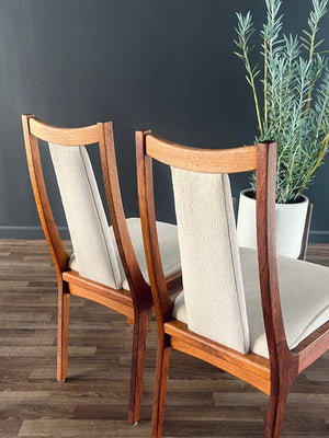 Set of 4 Mid-Century Modern Sculpted Walnut Dining Chairs, c.1960’s