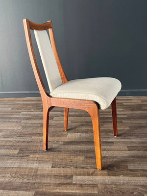 Set of 4 Mid-Century Modern Sculpted Walnut Dining Chairs, c.1960’s